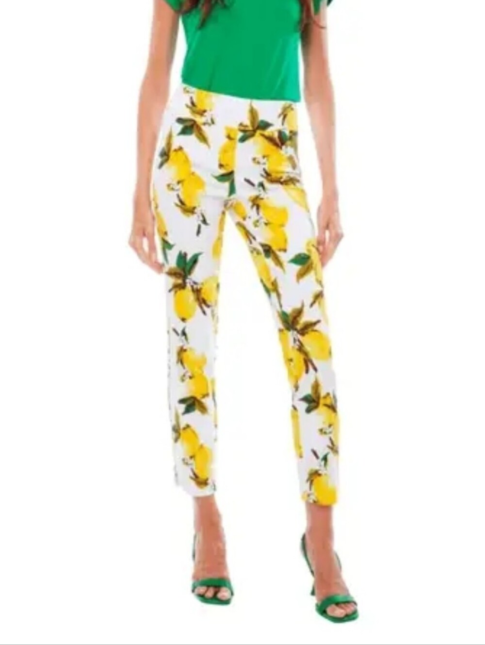 Up! Pants 28" Tummy Control Slim Petal Lemon Slice Pants